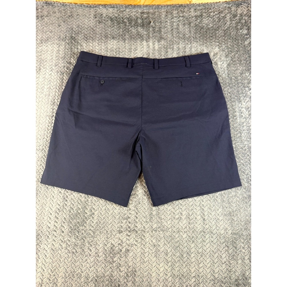 Tommy Hilfiger Mens Chino Shorts 40 Blue Performance Golf Flat Front Pockets - Picture 6 of 7